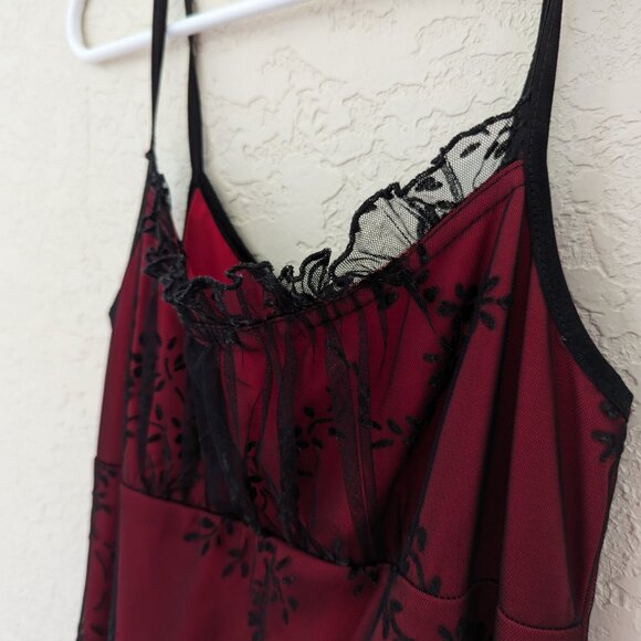 Vintage 90's I.N. Sheer Mini Party Dress Size L Made in USA - Picture 5 of 9